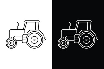 Tractor vector icon design vector on White Background ,Vector Art Illustration on white background.