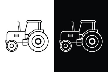 Tractor vector icon design vector on White Background ,Vector Art Illustration on white background.