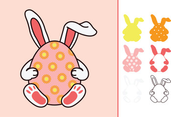 Easter Egg multilayered 3d paper craft design for crafting