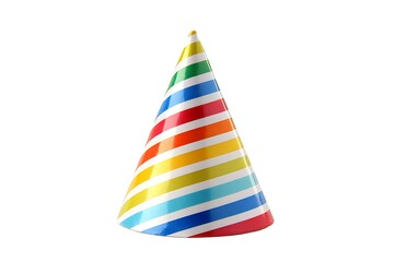 Party hat against transparent white base  
