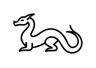 Obraz premium Dragon. Icons of the twelve signs of the Chinese zodiac. New Year.