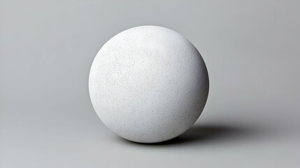 White Sphere With Texture On Gray Background