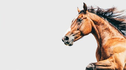Fototapeta premium Dynamic horse in motion natural setting high-quality image captivating viewpoint animal beauty