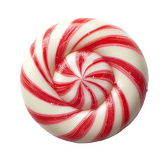 Christmas red green and white candy cane stripes Isolated on white transparent background