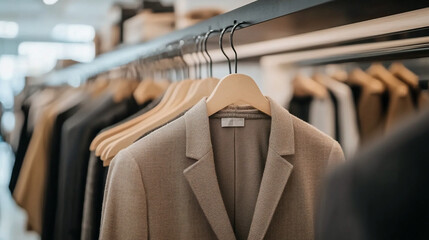 Stylish Suits Displayed in a Modern Retail Store