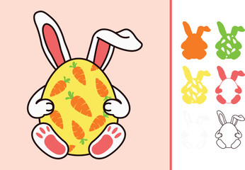 Easter Egg multilayered 3d paper craft design for crafting