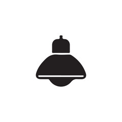 Simple Vector Illustration of a Pendant Light.This is a clean, minimalist black and white vector graphic of a pendant light.
