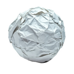 Obraz premium crumpled paper ball Isolated on white transparent background