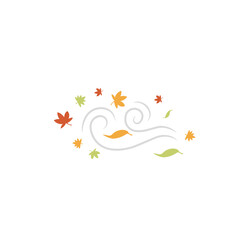 autumn leaves blowing in the wind