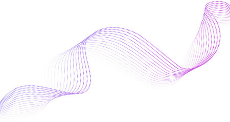 Futuristic geometric shapes neon halftone wavy dotted lines in abstract composition. Vector illustration of gradient curved stripes. Modern design for equalizer, digital art, web banners, cover art.