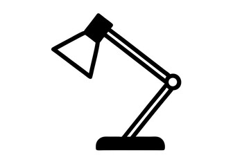 minimalist desk lamp icon dark gray and blue colo