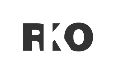 RKO logo design. Initial letter R K O bold font style for tech startups, consulting, corporate branding. Creative company name, headlines typography identity, trendy logotype.