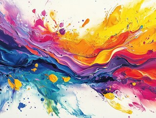 Vibrant Abstract Fluid Painting A Symphony of Colors