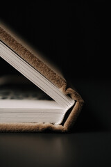 Hardcover Photo Album on Dark Background