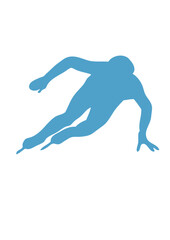 short track silhouette dessin logo club