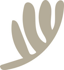 Abstract Leaf Silhouette