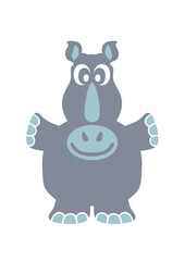 rhinoceros dessin profil animaux enfant © Scal
