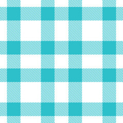 Classic white and Highland aqua blue Seamless Tartan Fabric Design