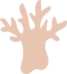 Abstract Coral Silhouette