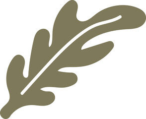 Simple Oak Leaf Silhouette