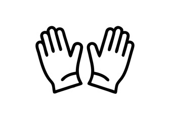 Fototapeta premium Military hands. A pretty icon with black line drawings. Construction site.