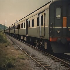 Fototapeta premium train on railway