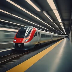 Fototapeta premium train in motion blur
