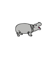 hippopotame dessin