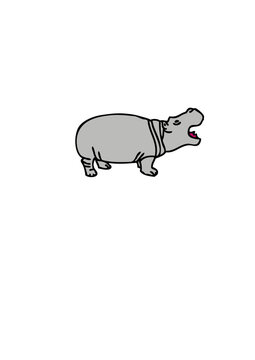 hippopotame dessin