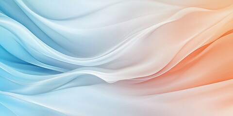 Fototapeta premium Soft flowing fabric texture in blue and orange tones 