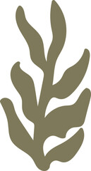 Abstract Leaf Silhouette