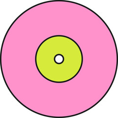 Lined Retro UI Internet Browser Vinyl record illustration