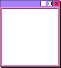 Lined Retro UI Internet Browser Pop up