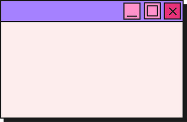 Lined Retro UI Internet Browser Pop up