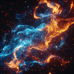 Abstract colorful swirls background image