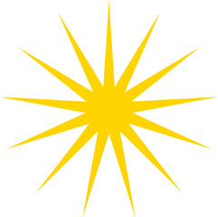 Minimalist Retro Star Sticker Shape Geometric Illustration