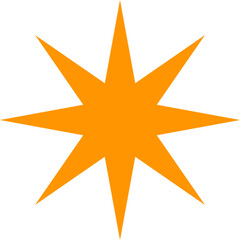 Minimalist Retro Star Sticker Shape Geometric Frame Illustration