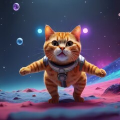 cat on the moon