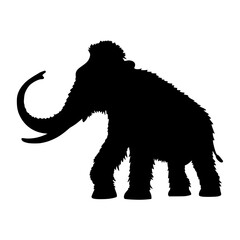 Obraz premium Silhouette Woolly Mammoth - Vector Graphic