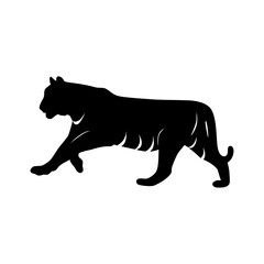 Obraz premium Tiger Silhouette Vector Icon