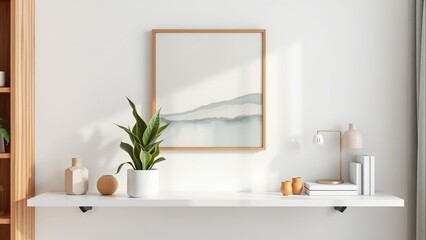 Professional Virtual Background for Video Calls with Minimalist Office Decor