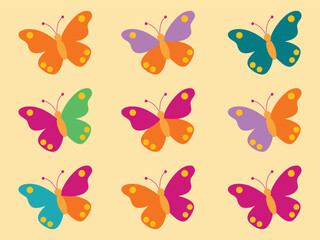 seamless background with butterflies