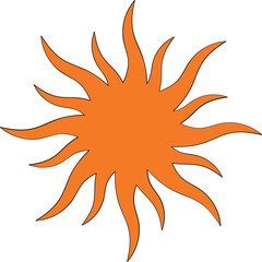 Retro Groovy Sun 70s