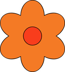 Retro Groovy Flower Blossom 70s