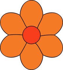 Retro Groovy Flower Blossom 70s