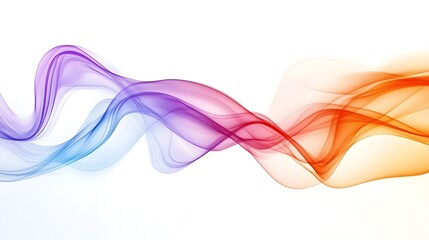 An abstract colorful smoke wave, with a harmonious blend of vibrant hues creating a sense of motion