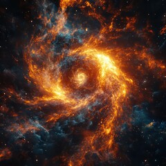 Abstract firey swirl background
