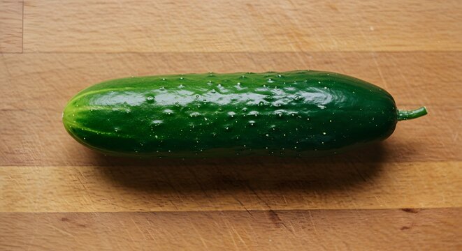 Cucumber on a wooden table