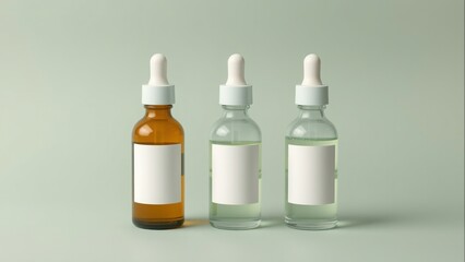Unbranded Skincare Serum Bottles with Blank Labels for Beauty Brand Customization