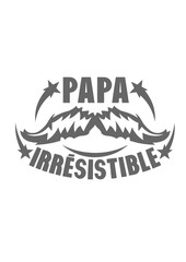 papa irresistible moustache logo fete des peres